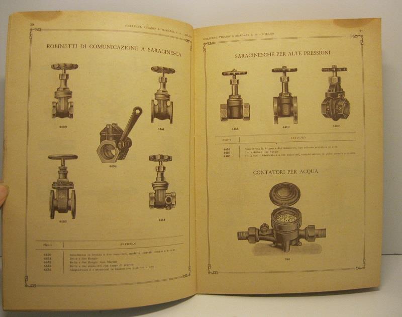 Gallieni Vigano' & Marazza, S. A. Milano. Catalogo generale degli articoli per idraulica