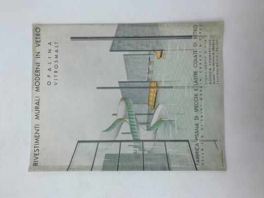 Fabbrica pisana di specchi e lastre colate di vetro. Rivestimenti murali in vetro (Catalogo) - copertina