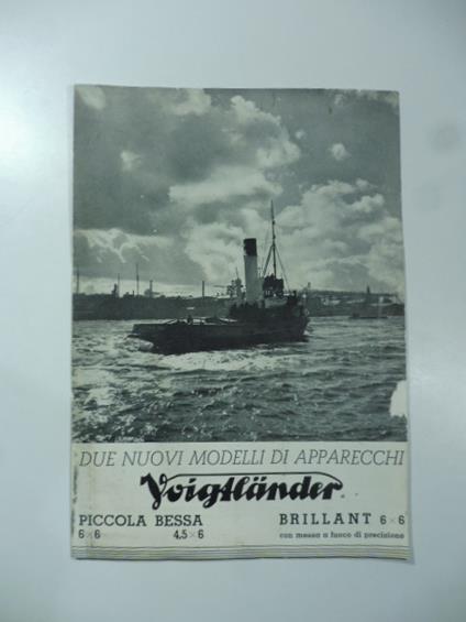 Voigtlander. Due nuovi modelli di apparecchi. Piccola Bessa. Brillant. (Bifolio pubblicitario macchina fotografica) - copertina