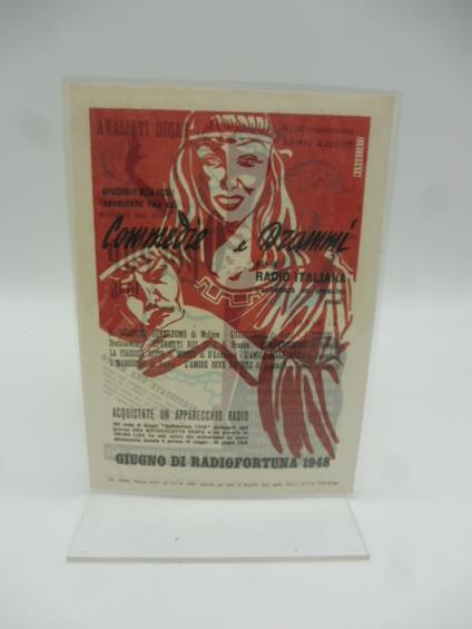 Appassionati della prosa! Ascoltate fra le commedie e drammi che la Radio italiana trasmettera' Foglietto pubblicitario - copertina