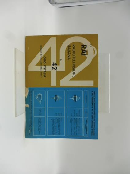La Rai Radiotelevisione italiana al 42 Giro d'Italia Brochure pubblicitaria - copertina