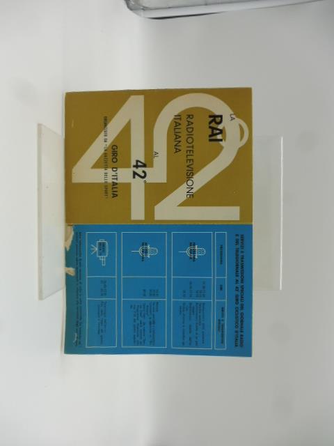 La Rai Radiotelevisione italiana al 42 Giro d'Italia Brochure pubblicitaria - copertina