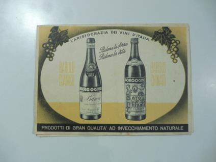 Borgogno. Barolo classico. Barolo chinato. L'aristocrazia dei vini d'Italia. Prodotti ad invecchiamento naturale - copertina