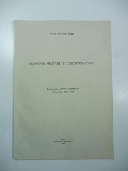 Funzione militare e coscienza civile - copertina