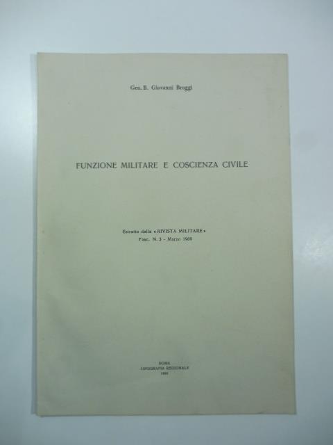 Funzione militare e coscienza civile - copertina