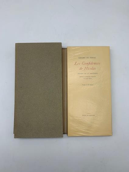 Les Confidences de Nicolas (Restif de la Bretone). Histoire litteraire d'une vie au XVIII siecle - Gérard de Nerval - copertina