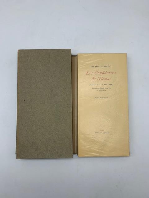 Les Confidences de Nicolas (Restif de la Bretone). Histoire litteraire d'une vie au XVIII siecle - Gérard de Nerval - copertina