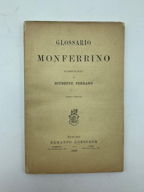Glossario monferrino. Seconda edizione - Giuseppe Ferraro - copertina