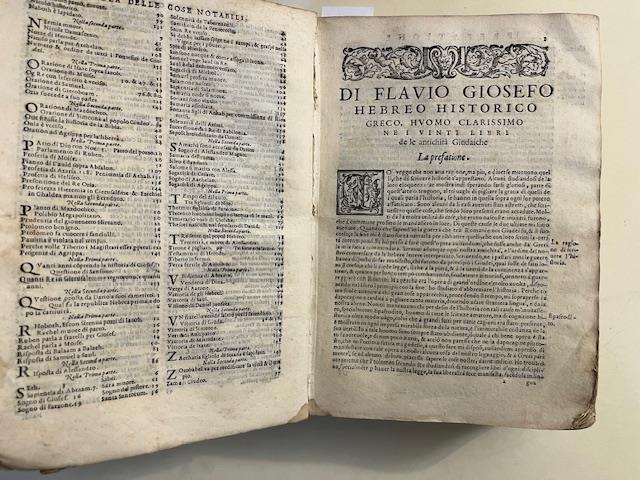 Giosefo Flavio historico, Delle antichita' e guerre giudaiche nuovamente raccolte