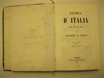Storia d'Italia dal 1815 al 1850. Vol. V (Documenti, parte I)