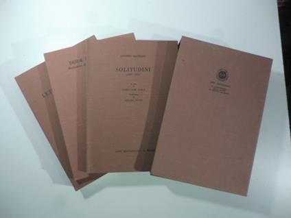 Lettera a Guiomar Solitudini (1899-1907) Desde el Mirador Notiziario dell'Anno Machadiano 1 e 2 - Antonio Machado - copertina