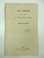 Sul papato. Lettera ortodossa di Terenzio Mamiani a Domenico Berti