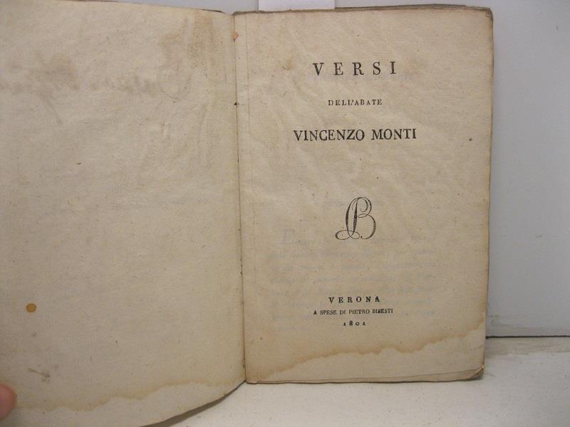 Versi dell'Abate Vincenzo Monti