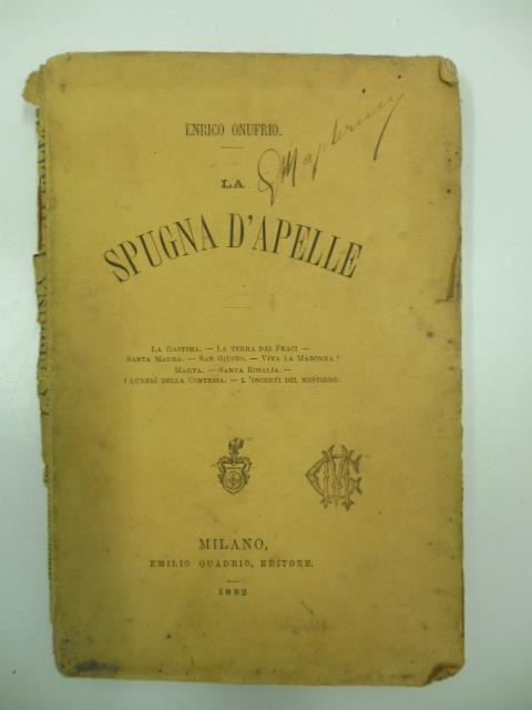 La spugna d'Apelle - Enrico Onufrio - copertina