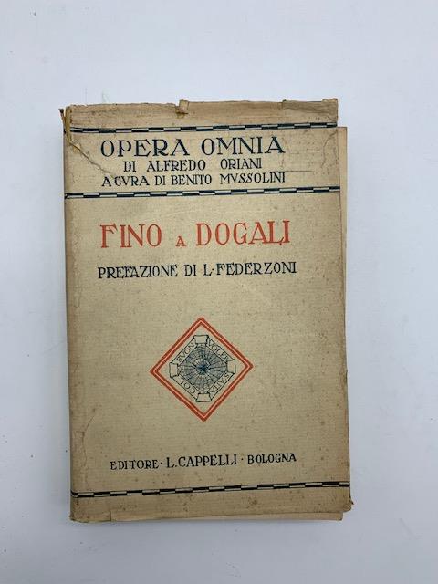 Fino a Dogali - Alfredo Oriani - copertina