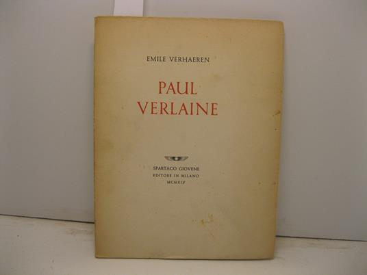 Paul Verlaine - Emile Verhaeren - copertina