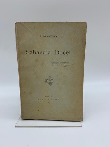 Sabaudia docet - Luigi Gramegna - copertina