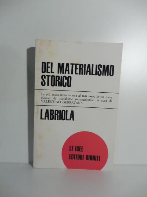 Del materialismo storico - Antonio Labriola - copertina