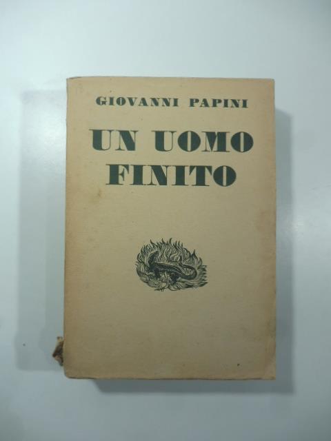 Un uomo finito - Pietro Pancrazi - copertina