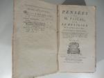 Pense'es de M. Pascal, sur la religion et sur quelques autres Sujets. Nouvelle e'dition