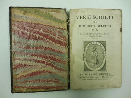 Versi sciolti di Diodoro Delfico - Saverio Bettinelli - copertina