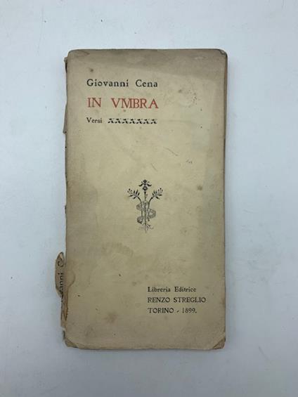 In Umbra. Versi - Giovanni Cena - copertina