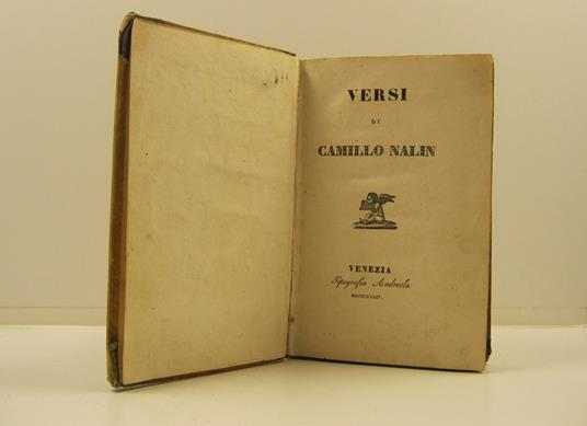 Versi - Camillo Nalin - copertina