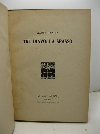 Tre diavoli a spasso - Mario Sandri - copertina