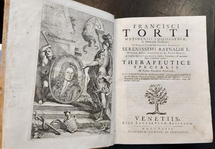 Therapeutice specialis ad febres periodicas perniciosas cui subnectuntur responsiones jatro-apologeticae ad Clarissimum Ramazzinum.. - Francesco Torti - copertina