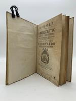 Regola di S. Benedetto con le costituzioni del Sacr'Eremo di Camaldoli in Toscana dove il patriarca S. Romualdo isitui' l'Ordine camaldolese