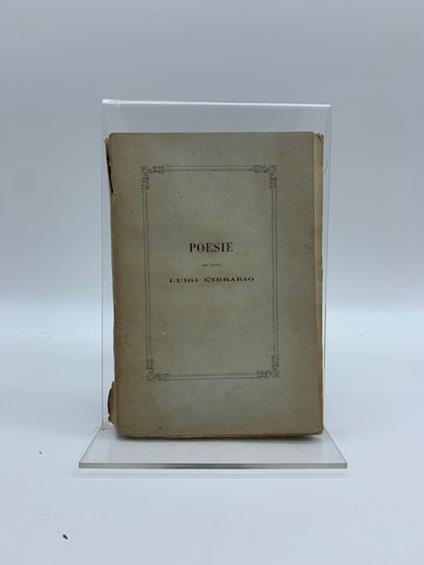 Poesie. (Raggi dell'anima. Versi a Gina) - Luigi Cibrario - copertina