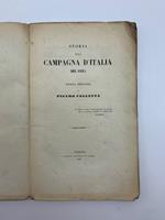 Storia della campagna d'Italia del 1815. Opera postuma