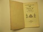 Sanctissimi domini nostri Pii Divina Providentia Papae IX. Allocutio habita in consistorio secreto. Die III Iulii anni 1848