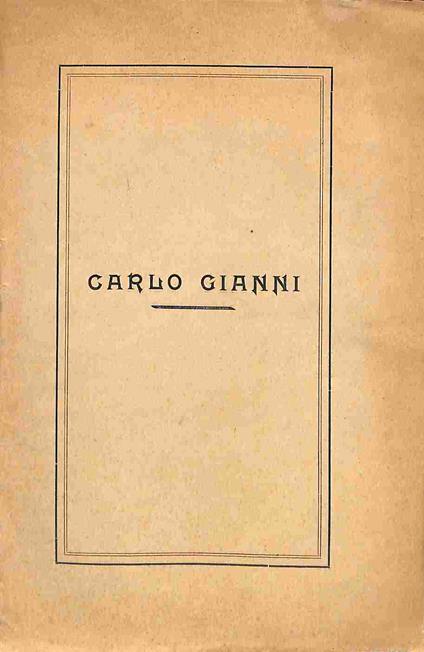 Carlo Gianni - Alessandro Donati - copertina