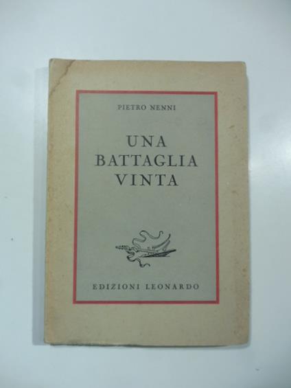 Una battaglia vinta - Pietro Nenni - copertina
