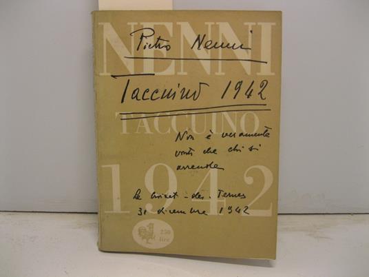 Taccuino 1942 - Pietro Nenni - copertina