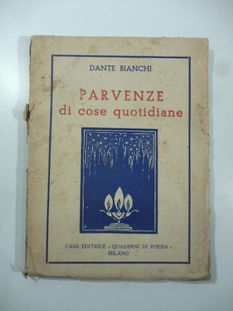 Parvenze di cose quotidiane - Dante Bianchi - copertina