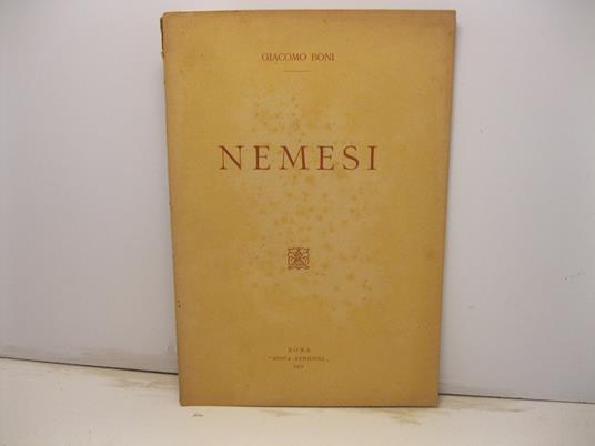 Nemesi - Giacomo Boni - copertina
