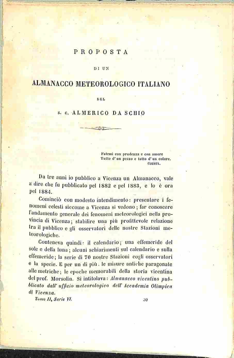 Proposta di un almanacco meteorologico italiano