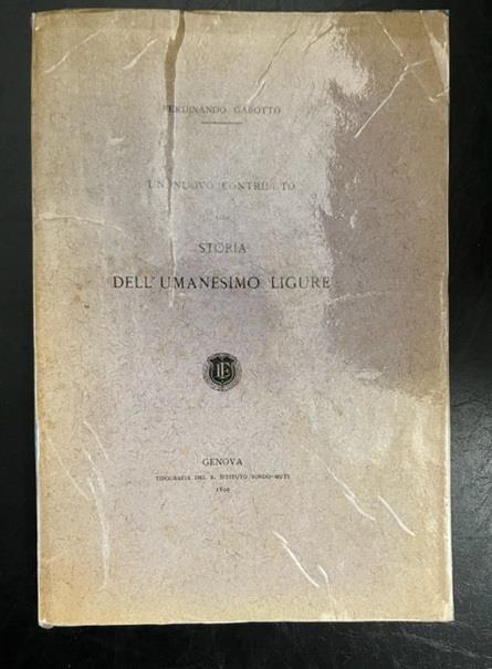Un nuovo contributo alla storia dell'Umanesimo ligure