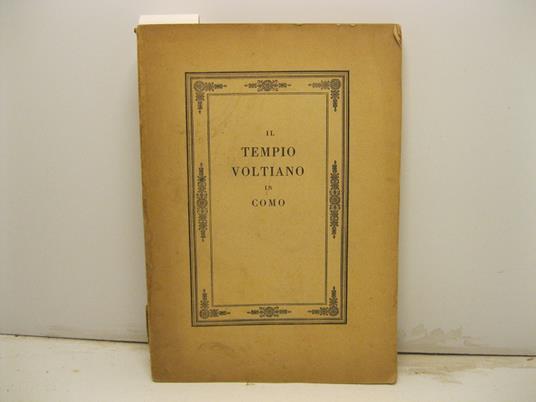Il tempio voltiano in Como - Francesco Somaini - copertina