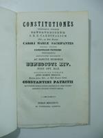 Constitutiones venerabilis Collegii Caudatariorum S.R.E. Cardinalium E.mi ac R.mi Domini Caroli Mariae Sacripantes