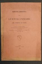 Regolamento per le scuole primarie del Comune di Roma