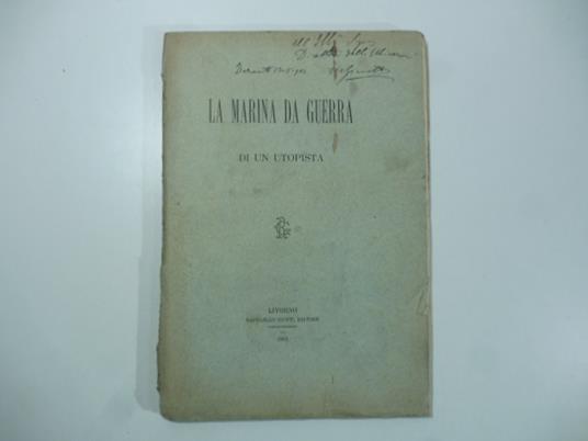 La marina da guerra di un utopista - copertina