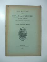 Regolamento della Reale Accademia delle Scienze dell'Istituto di Bologna. Classe di Scienze morali