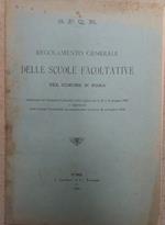 Regolamento generale delle scuole facoltative del Comune di Roma