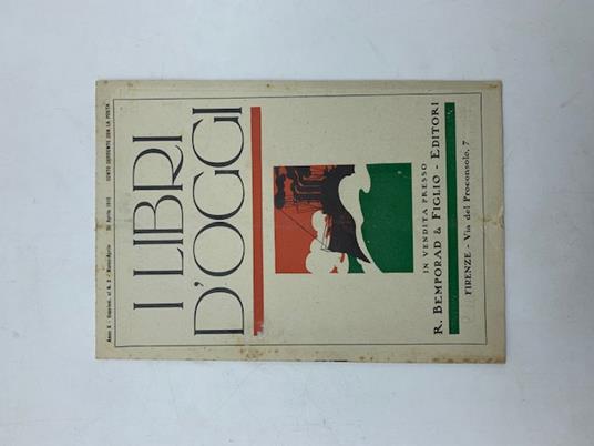 Bemporad. I libri d'oggi. Edizioni popolari di attualita' e di cultura - copertina