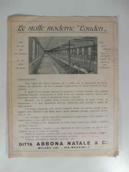 Le stalle moderne Louden. Pieghevole pubblicitario - copertina