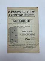 Parole della Edison ai suoi utenti. Pubblicazione mensile. Armadio frigorifero elettrico automatico Nord-Frigor