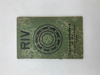 Riv cuscinetti a sfere e a rulli. Listino generale P185 - copertina